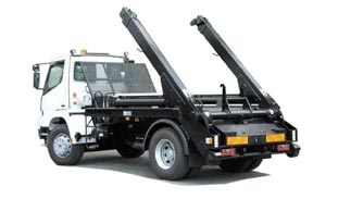 lorry with skip